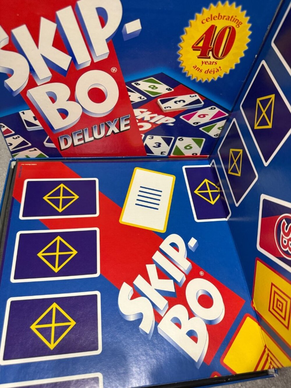 Skip Bo Deluxe Mattel 2003 Family Kids Board Game Cards Vintage